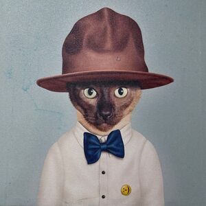 Empire Art Direct Cat Kitty Purrell Graphic Wall Art